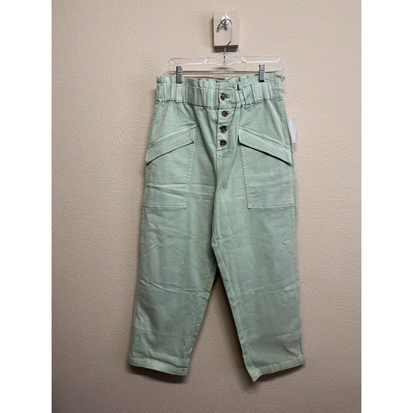 BP High Waist Ankle Mom Jeans Size 30 High Rise Mint Cream NEW - Picture 5 of 8